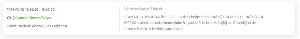 İstanbul'un 18 ilçesinde elektrikler kesilecek! BEDAŞ detayları açıkladı 13